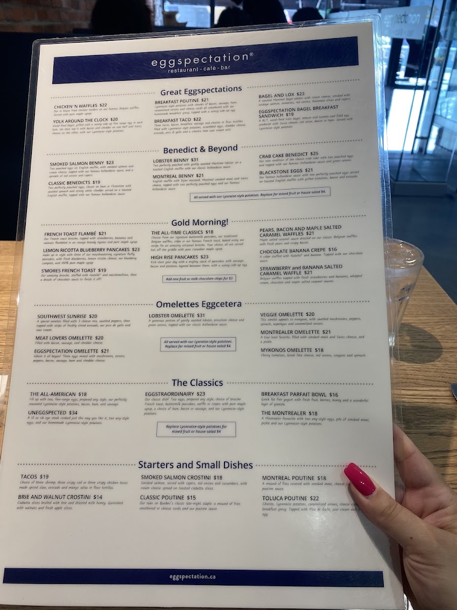 Menu Eggspectation - Vieux Montreal-2
