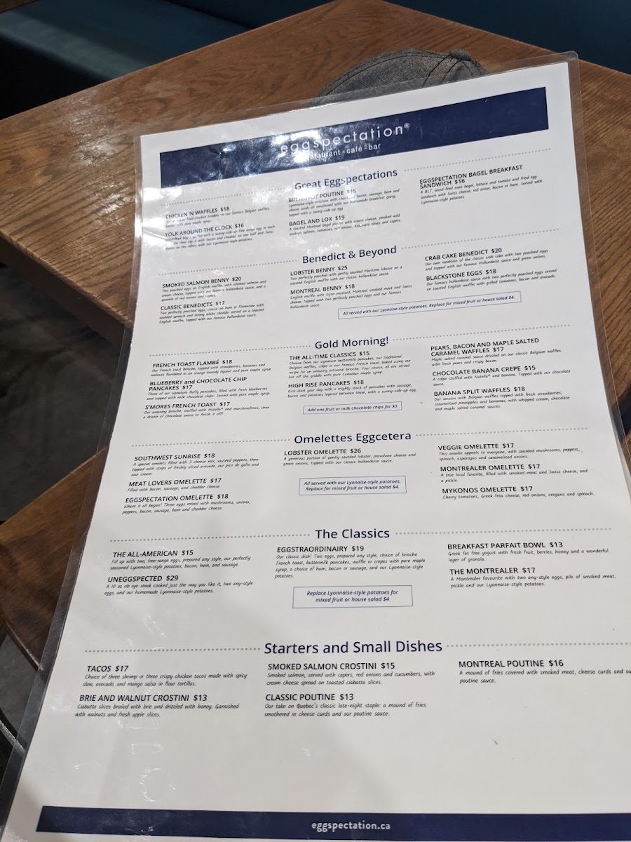 Menu Eggspectation - Vieux Montreal-4